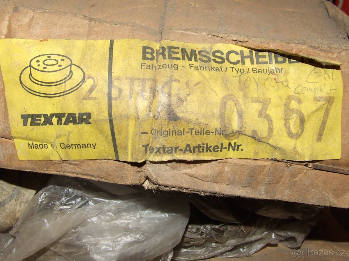 Prodám brzdové kotouče Toyota, Daihatsu, Nissan