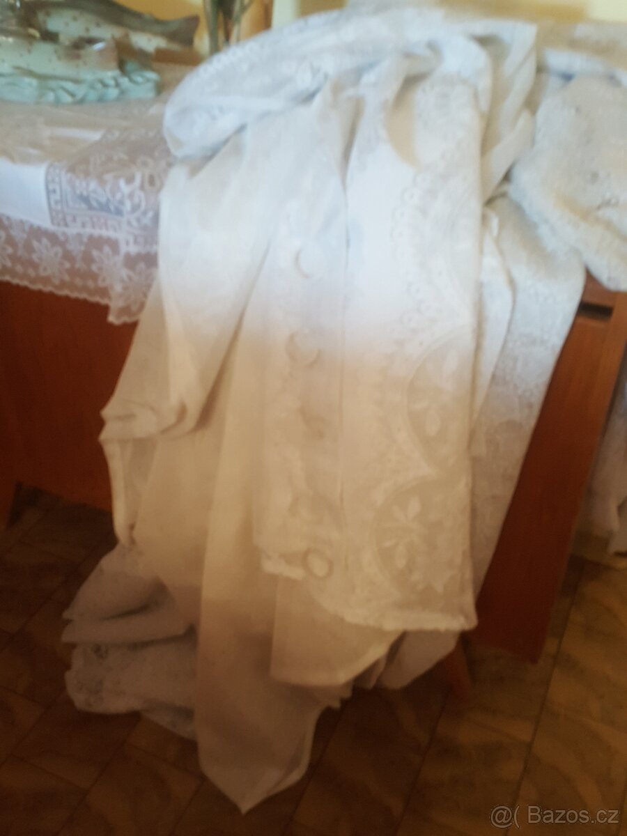 Bílé nové záclony 6-8 metrů - 4