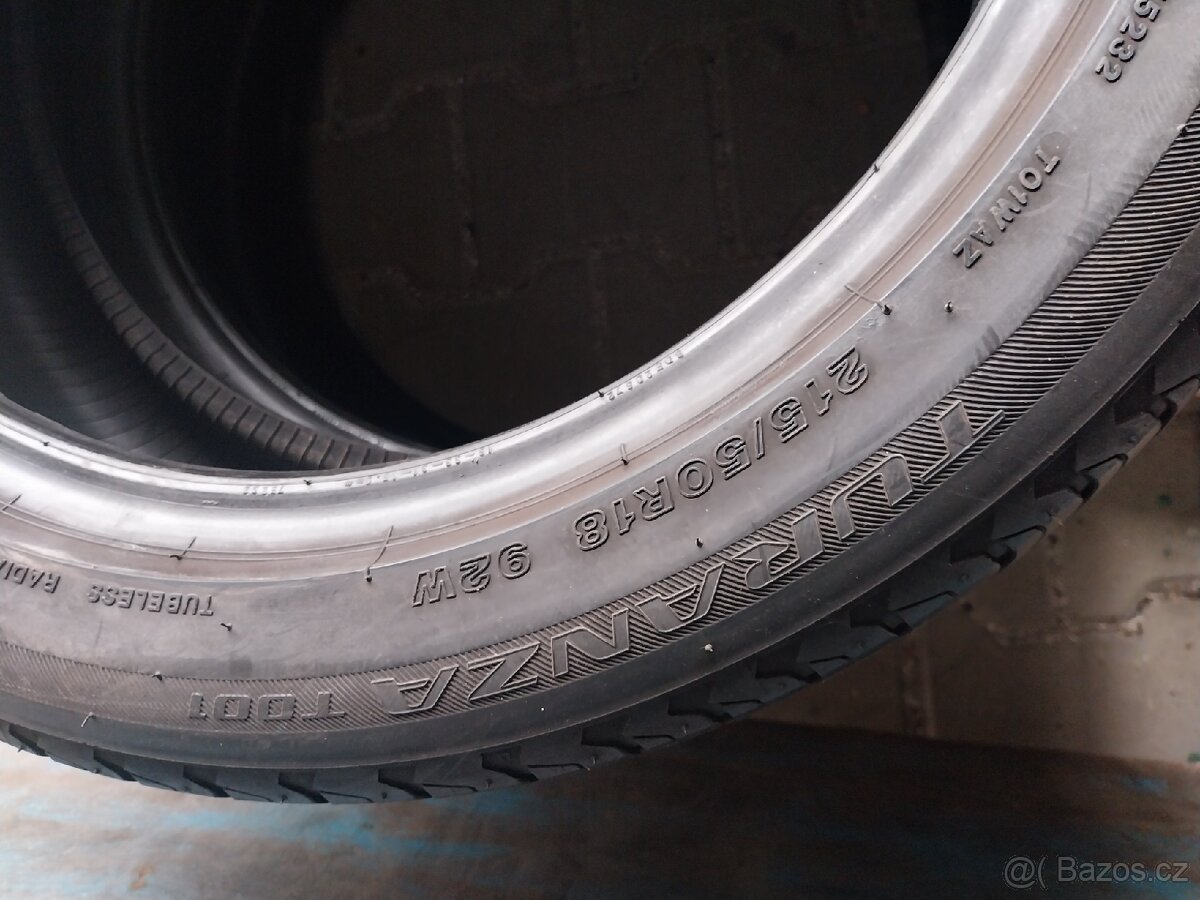 Prodám 2 x letní pneu Bridgestone 215/50/18 - 4