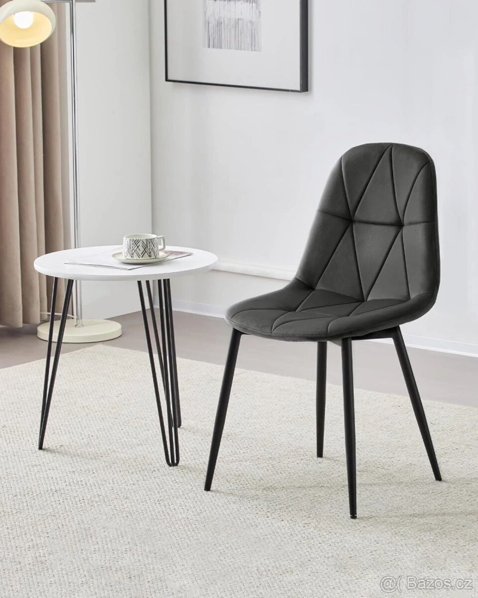 Jídelní židle Lestarain, sada 6 kusů s opěradlem - 4