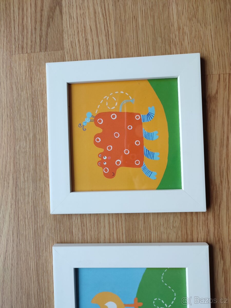 Sada 3 ks dětské obrázky - IKEA rozměr 17,5 x 17,5 cm - 4