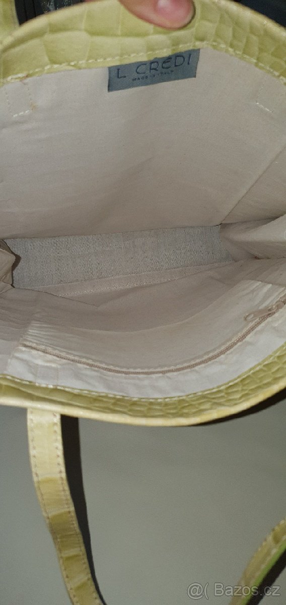 Pistáciová kožená taška - 4