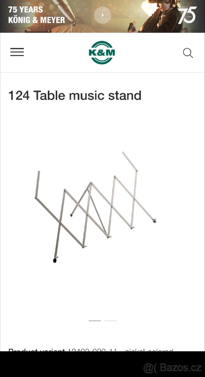 PRODÁM SKLÁDACÍ NOTOVÝ STOJAN K&M MADE IN GERMANY - 4