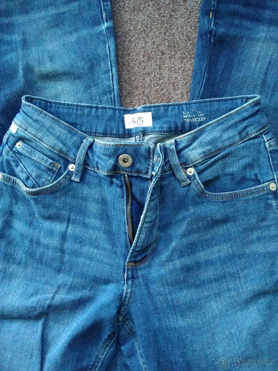 Dámské džíny modré na štíhlou postavu. - 4