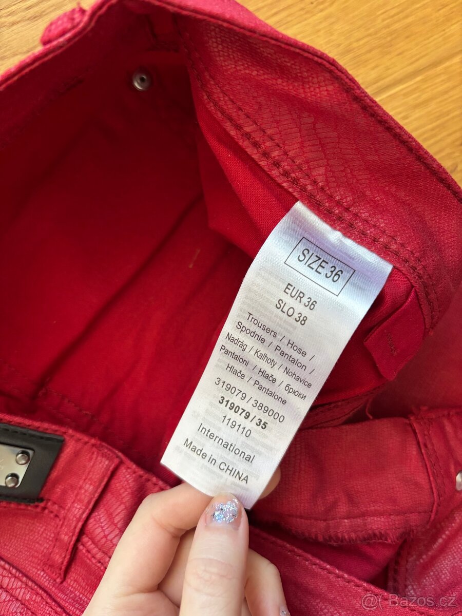 Červené dámské kalhoty Orsay - 4