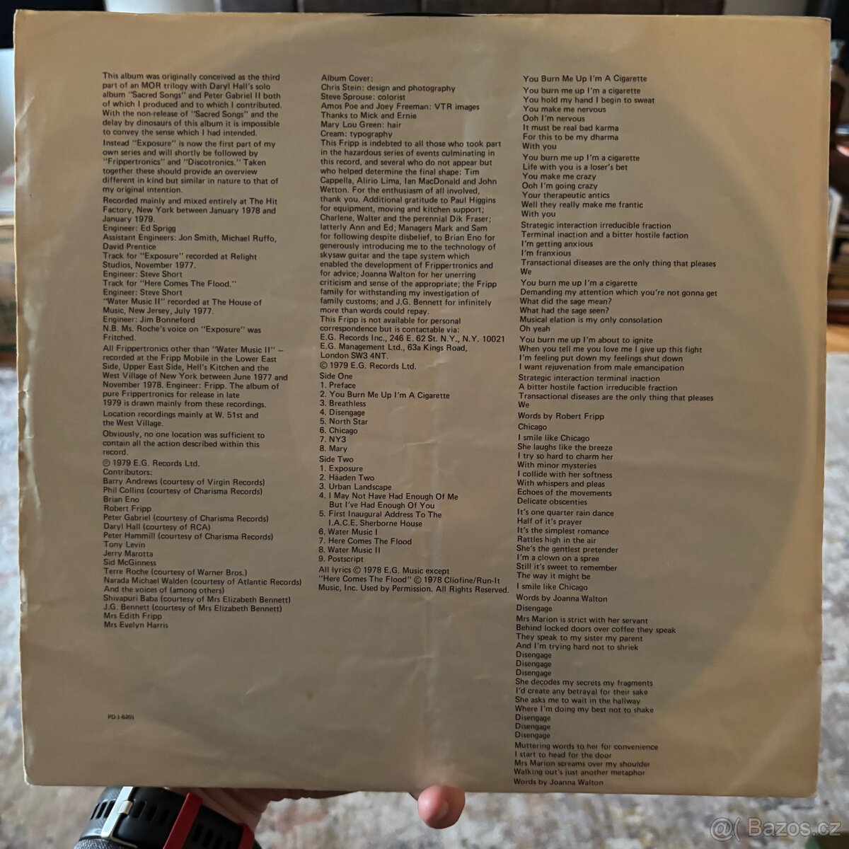 Robert Fripp - Exposure. LP - 4