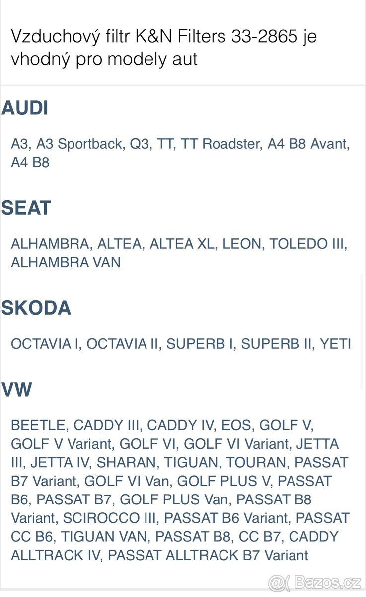 K&N filtr Octavia 2 - 4