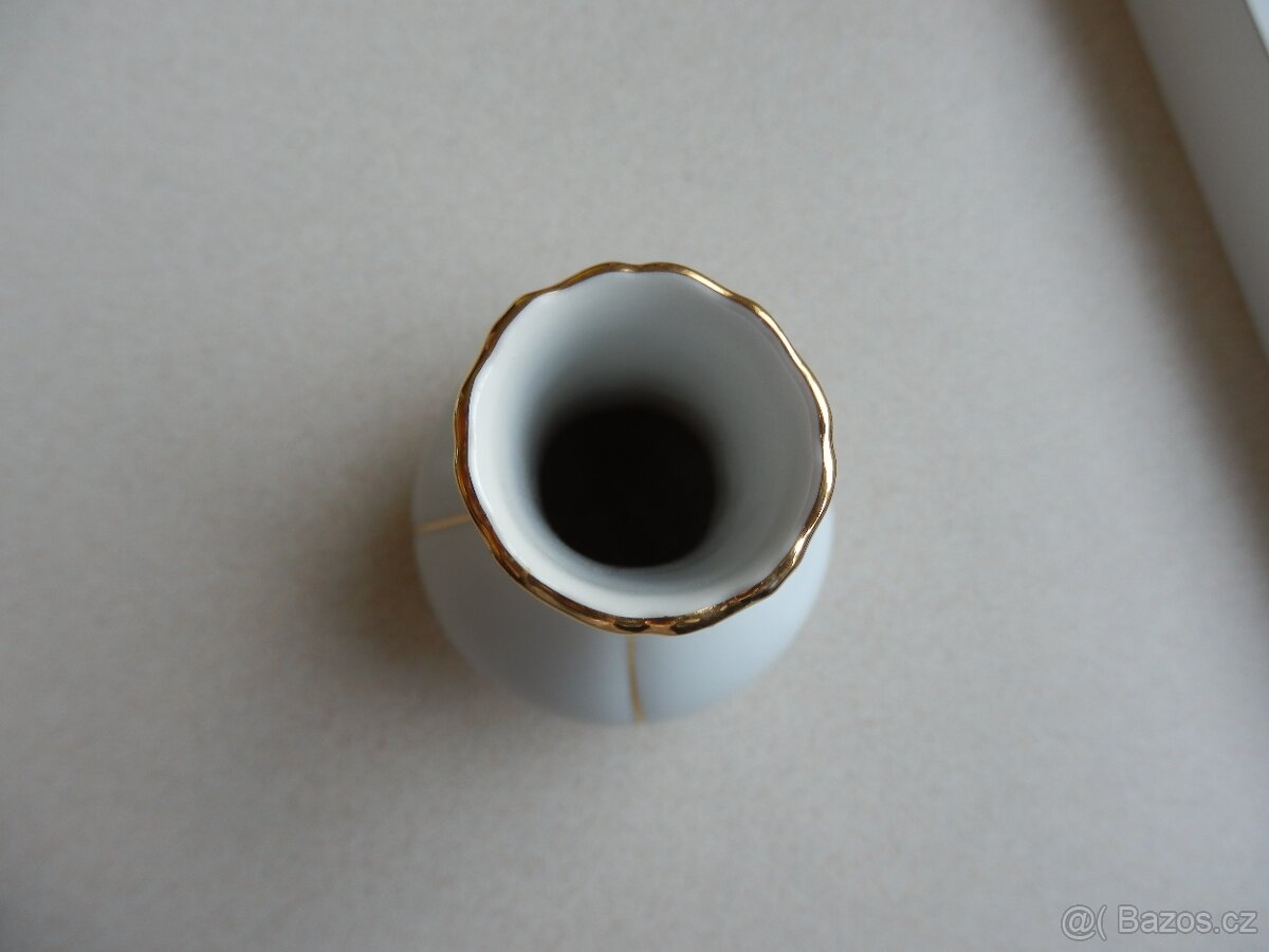 Porcelánové vázičky, košík, pejsek, ovečka, kačer - 4