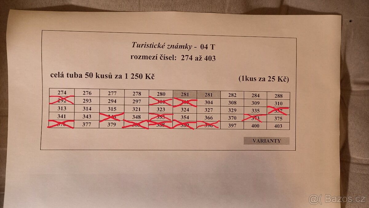 Turistické známky č. 1 - 2635 AKTUALIZACE 13.7.25 - 4