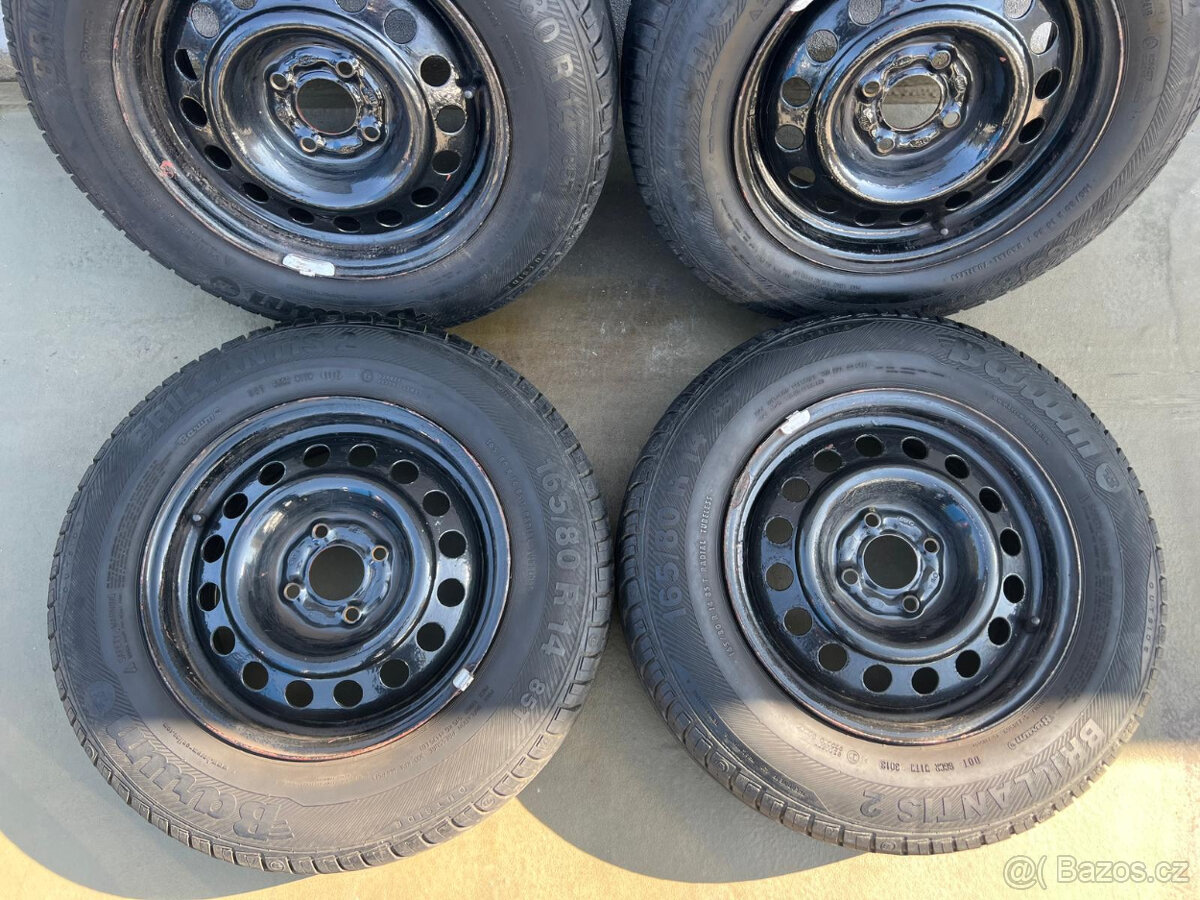 165/80R14 letní sada 4x100 5,5x14 - 4