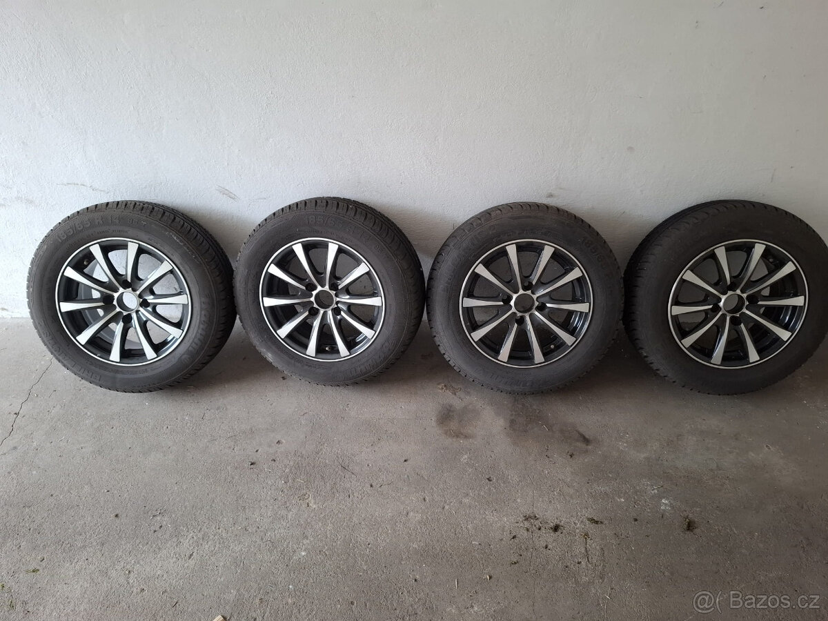 Prodám letní kola s elektrony – 185/65 R14 - 4