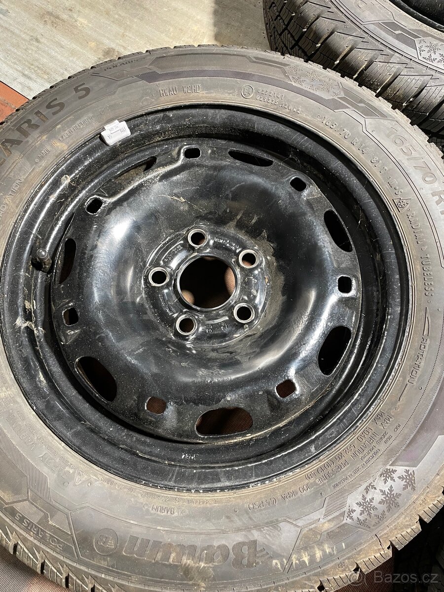 Plechová kola Škoda Fabia, 5x100, zimní gumy, - 4