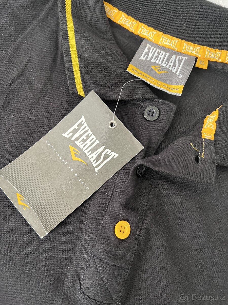 Everlast - páns. nové krásně černé polo tričko – XL - 4