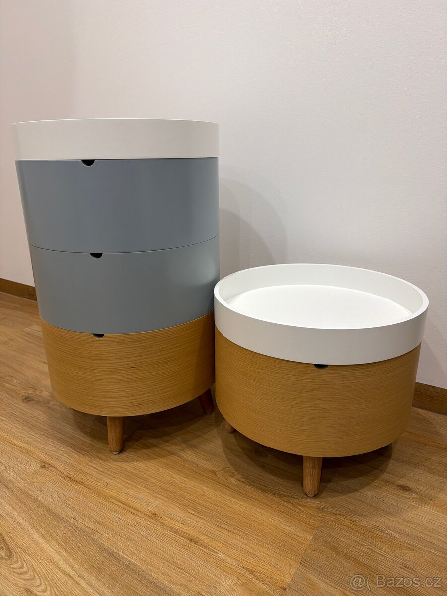 Kulaté odkládací stolky s úložným prostorem - 4