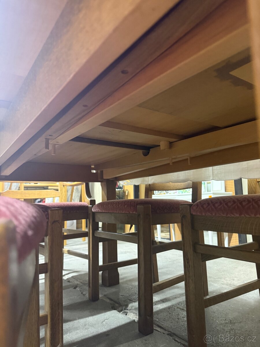 Rozkládací stůl + 6 židlí - 4