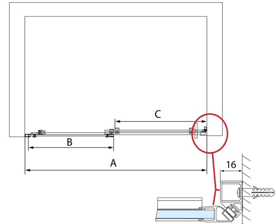 Polysan Altis Line - magnetické těsnění dveří - 4