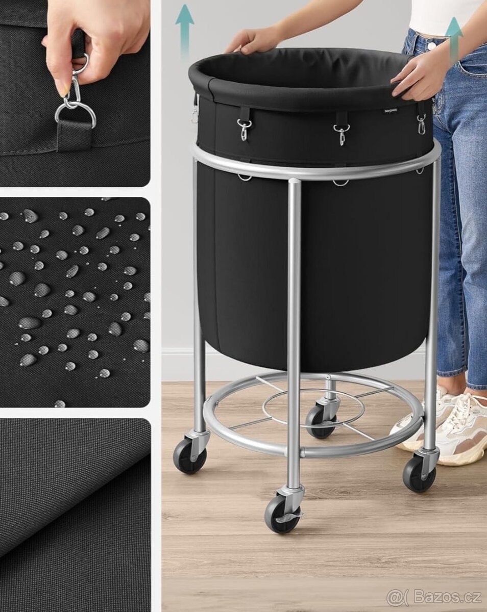 Nový mobilní koš na prádlo 110 litrů - 4