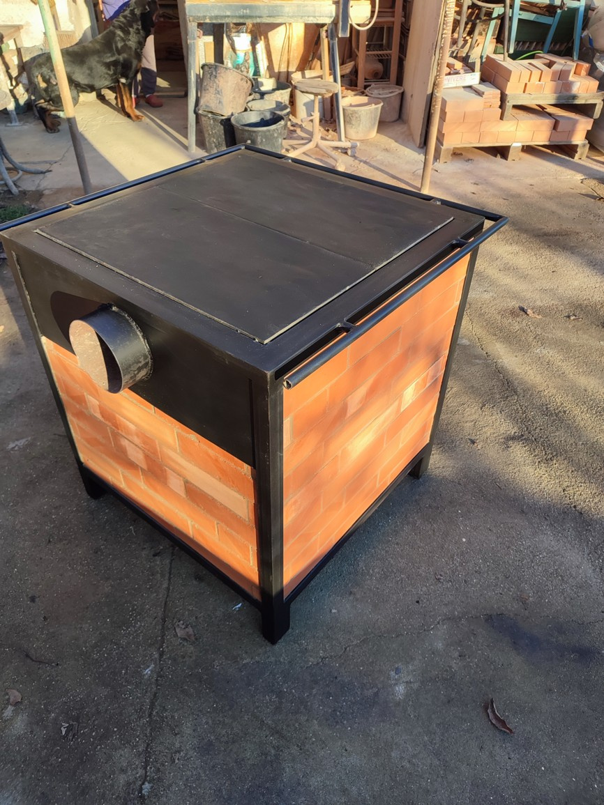 Tehlová pec na vykurovanie, piecka, krb. - 4