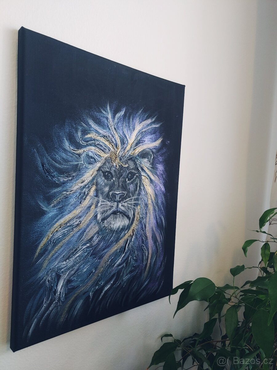 Obraz 30x40 lev ve vetru - 4