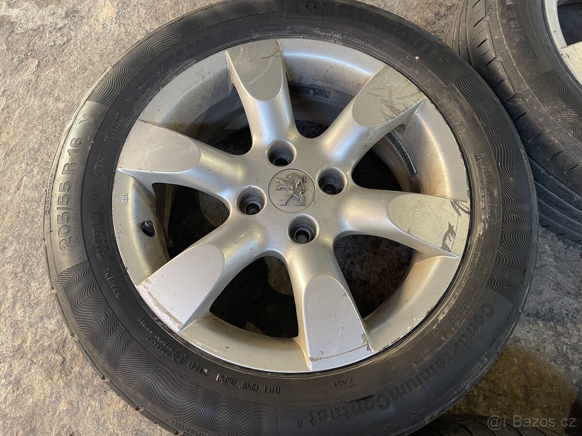 Prodám alu kola Peugeot 16” - 4