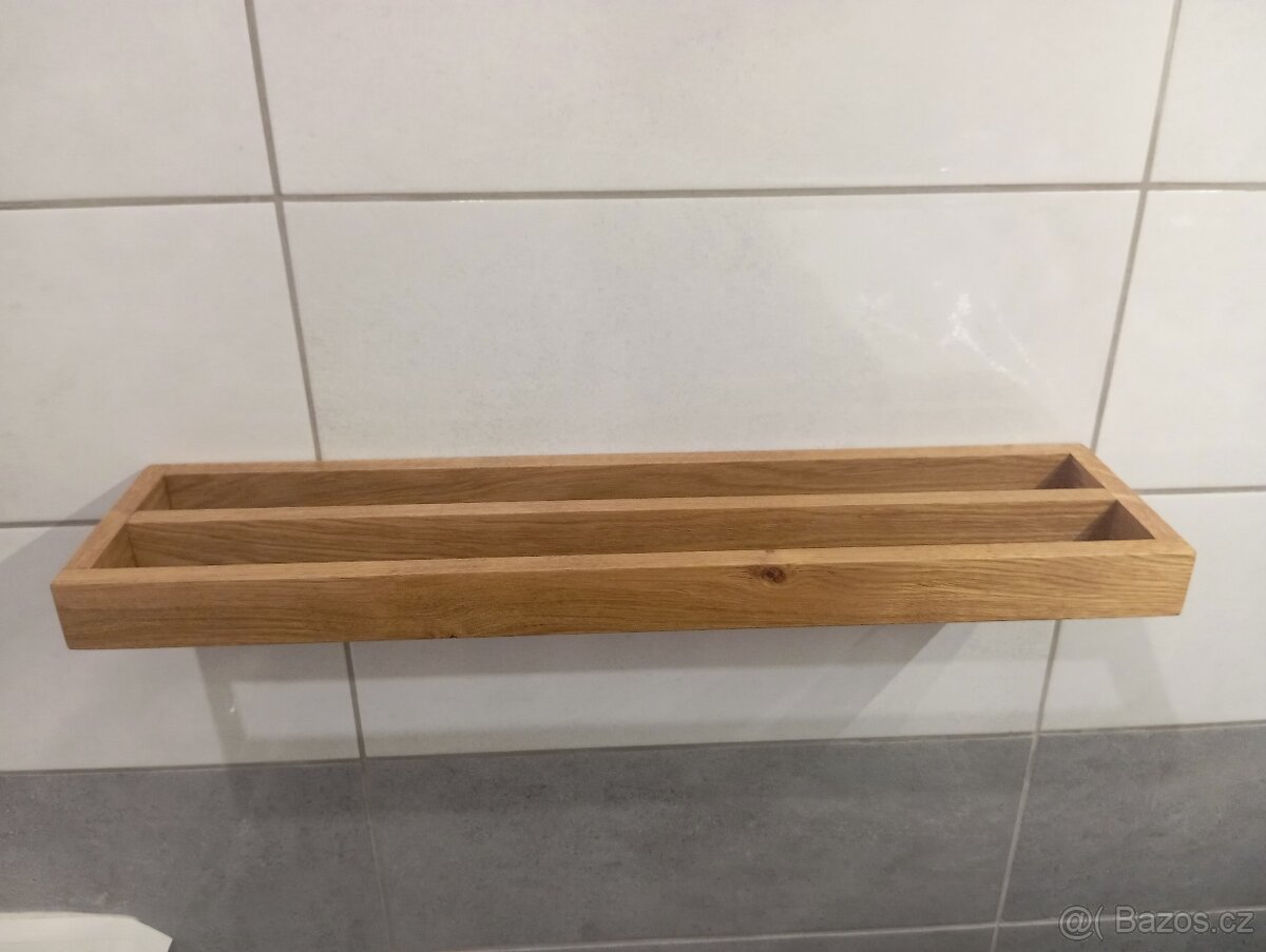 Věšák na ručníky dub masiv - 4