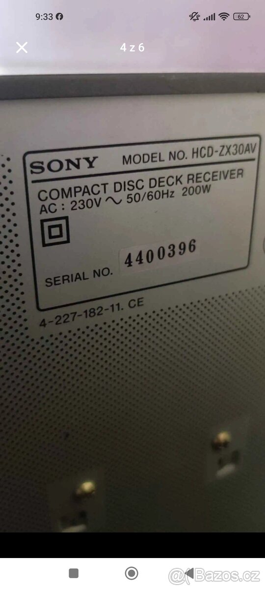 HIFI VĚŽ SONY - 4