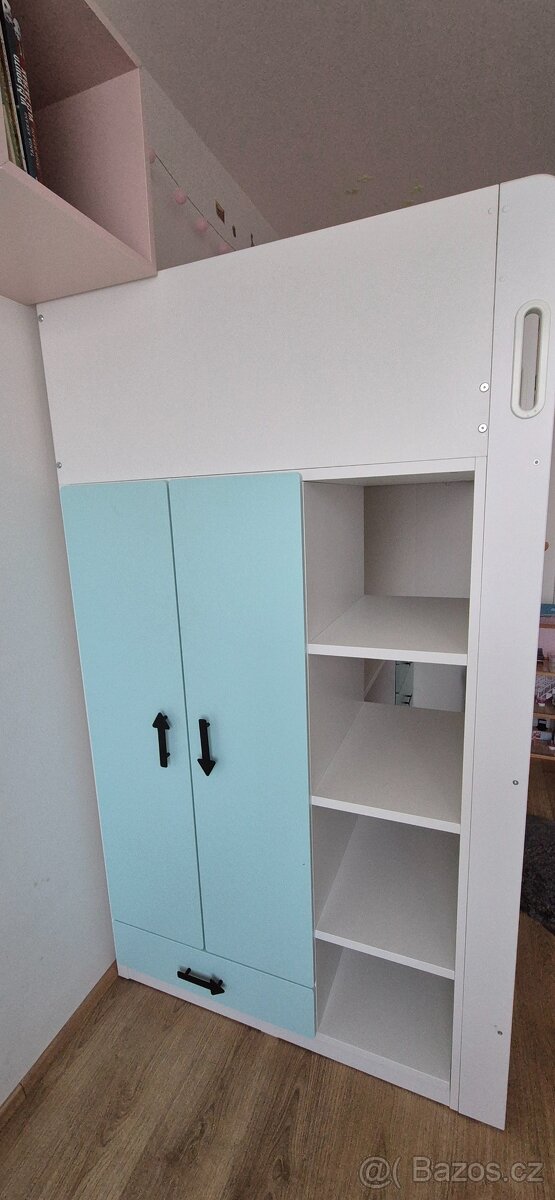 Ikea dětská patrová postel Smastad + ZDARMA matrace - 4