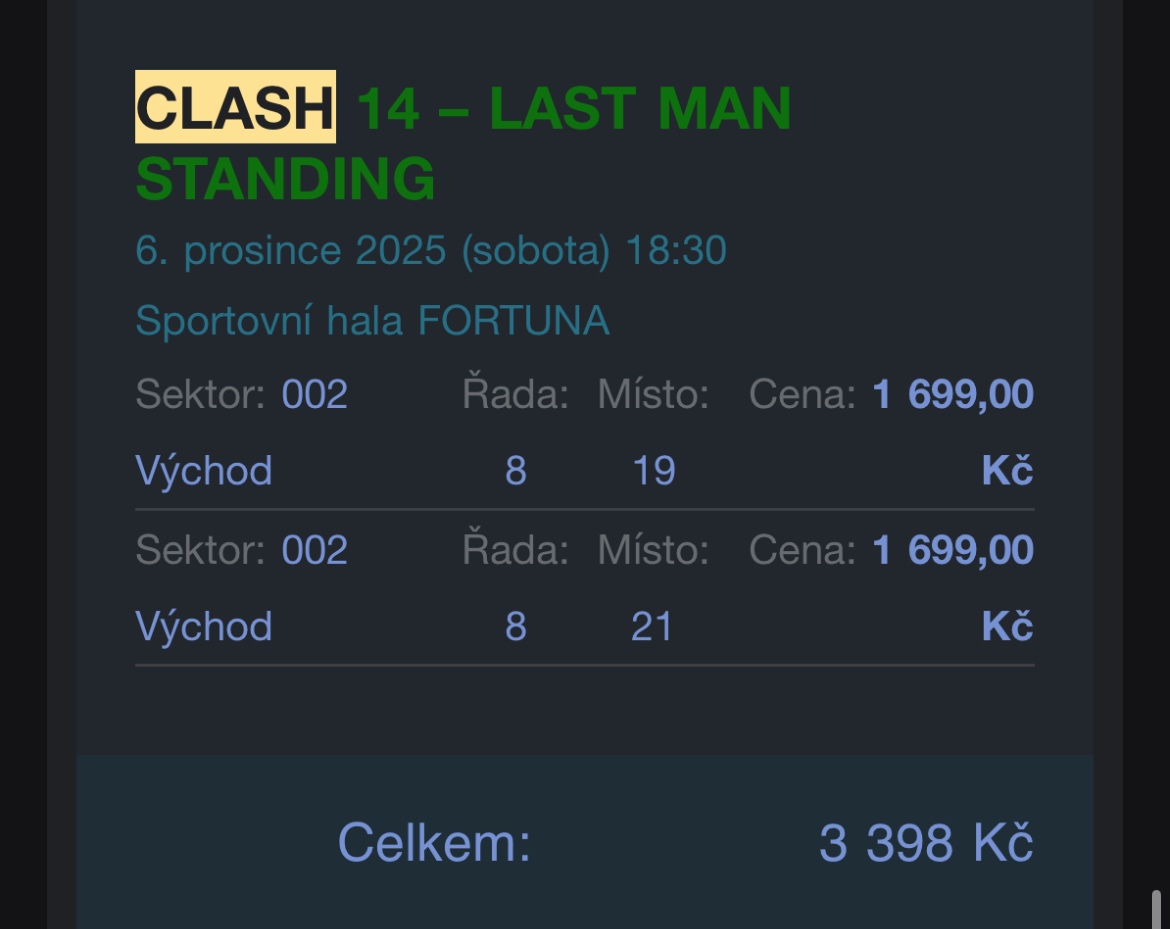 Clash 14 vstupenky - 4