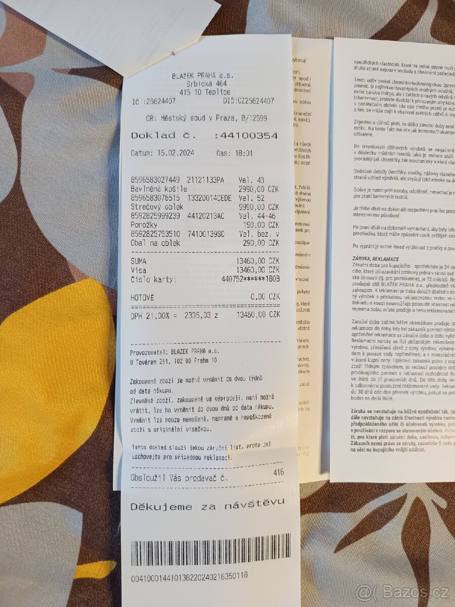 Pánský společenský oblek zn. Blažek - 4