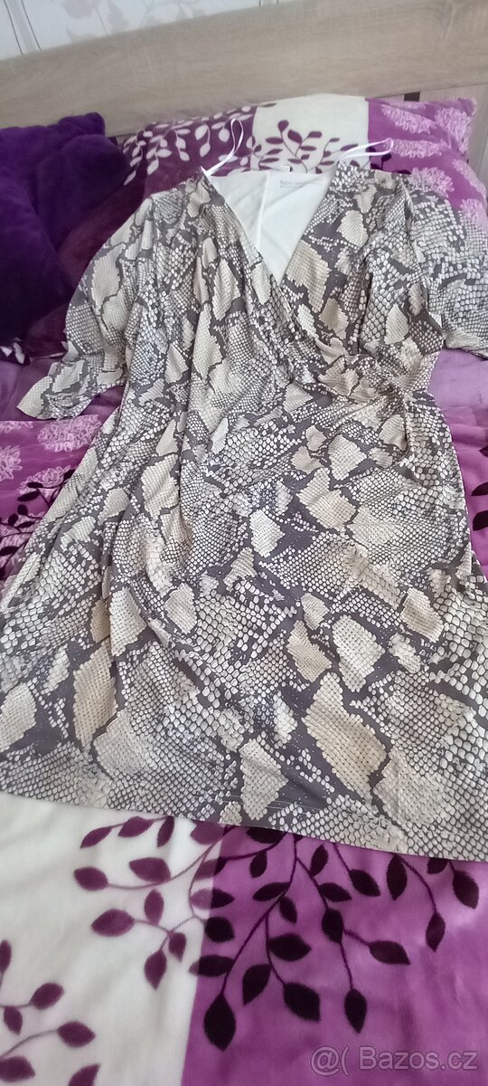 Béžové elegantní šaty v.52/54 - 4