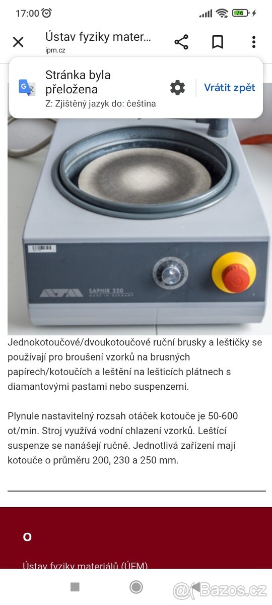 Laboratorní brusná Lešťička - 4