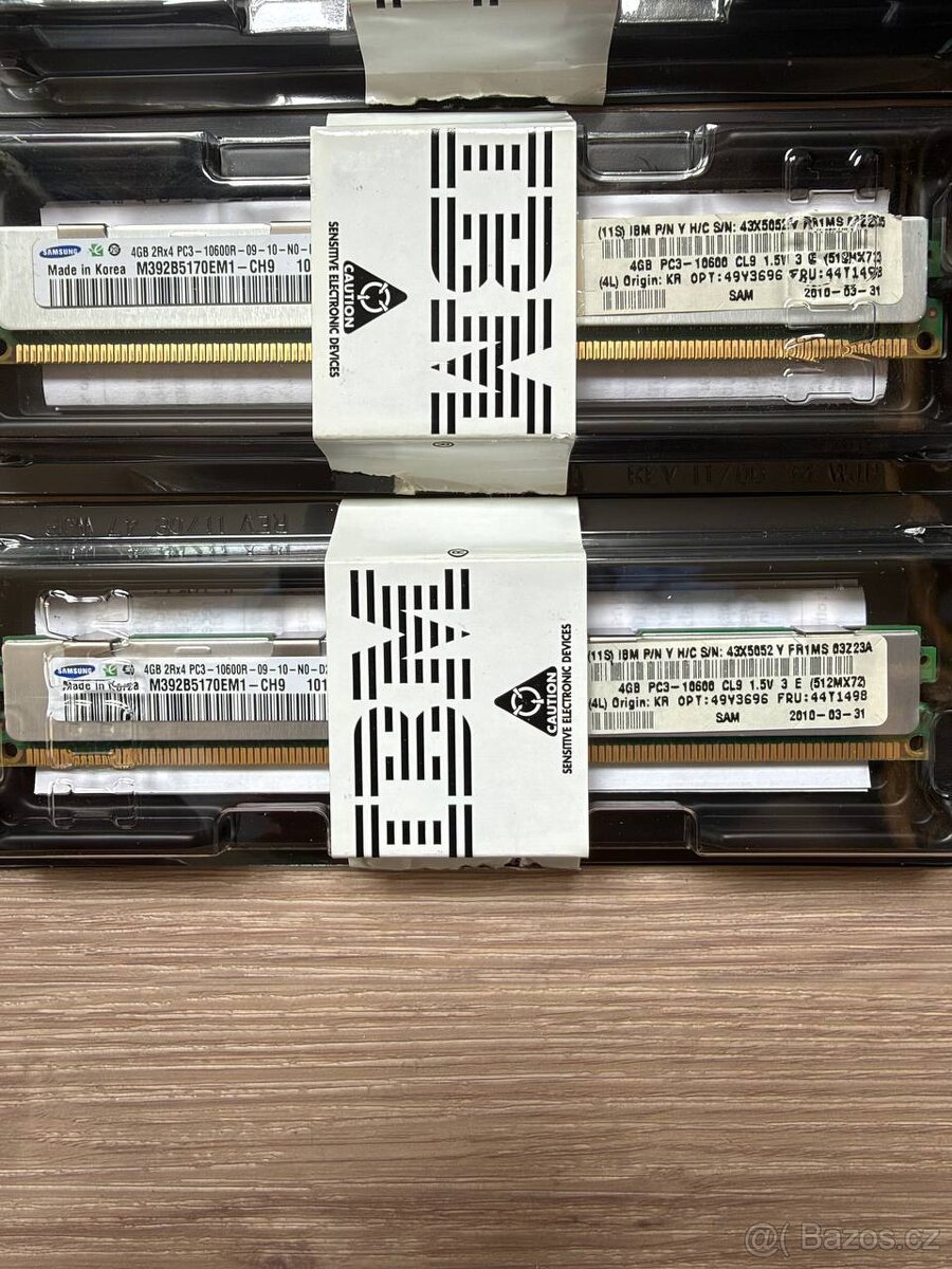 Serverová RAM 4GB DDR3 ECC RDIMM 1333 MHz - 64 ks - 4