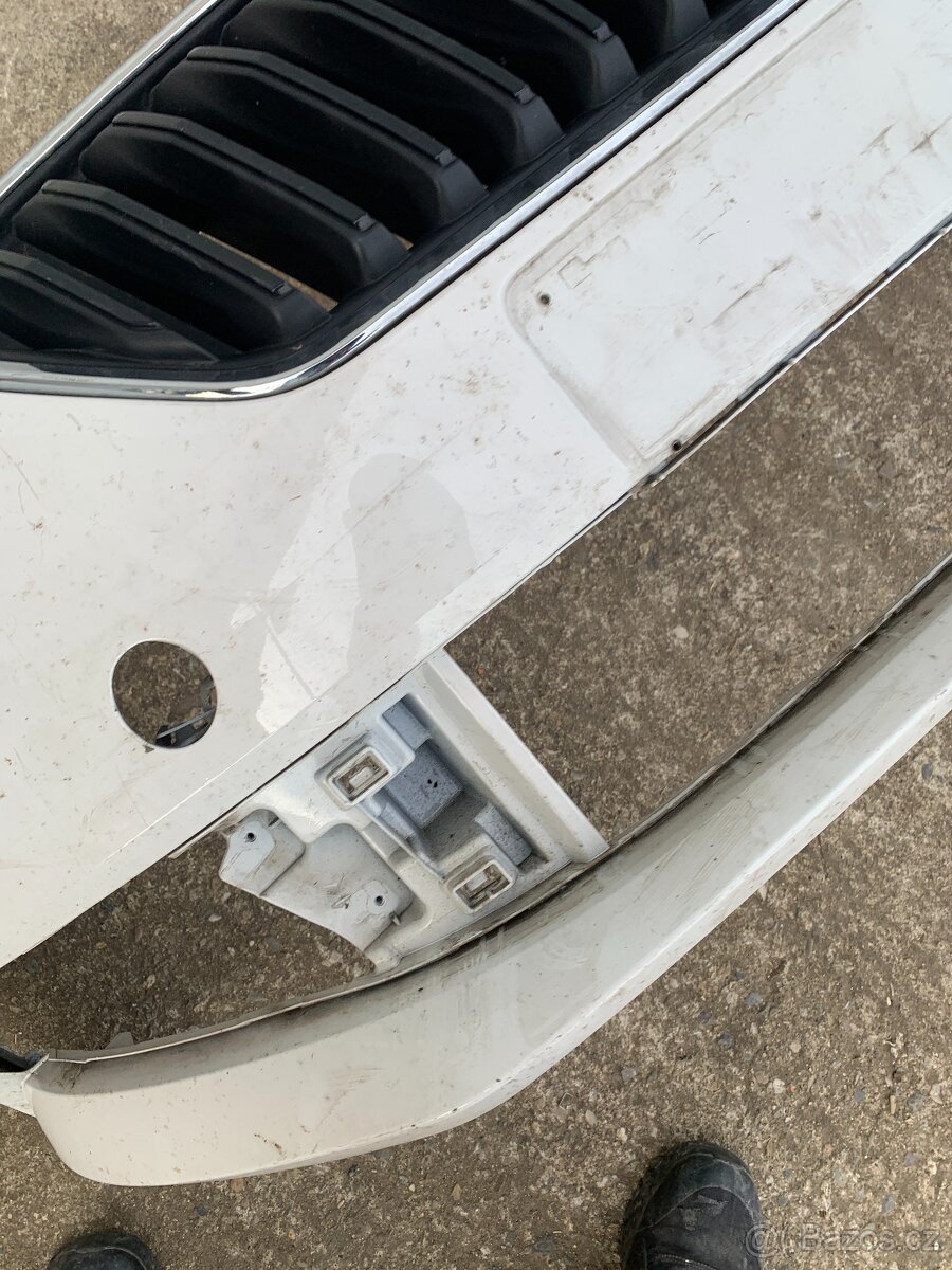 predni naraznik skoda fabia iii 3 fabie maska bily - 4