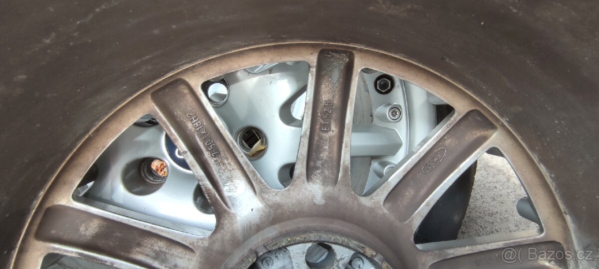 Alu kola Ford 7,5x18H2 ( 5 x 108 ), pneu Orium 225/40 - 18 - 4