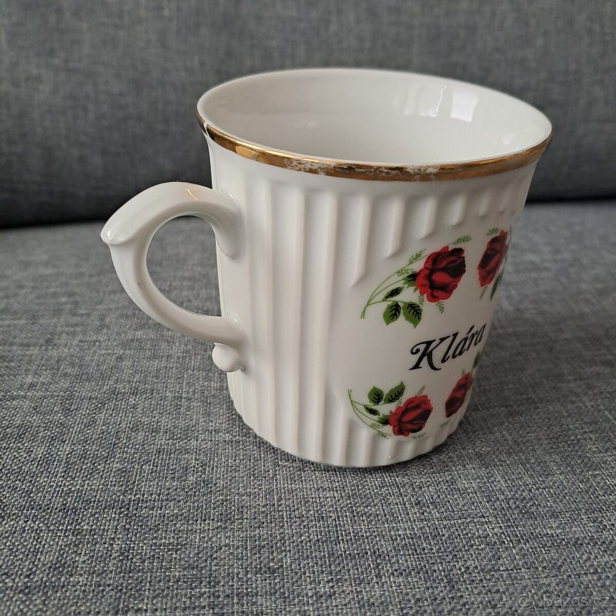 Retro porcelánový hrnek se jménem Klára - 4