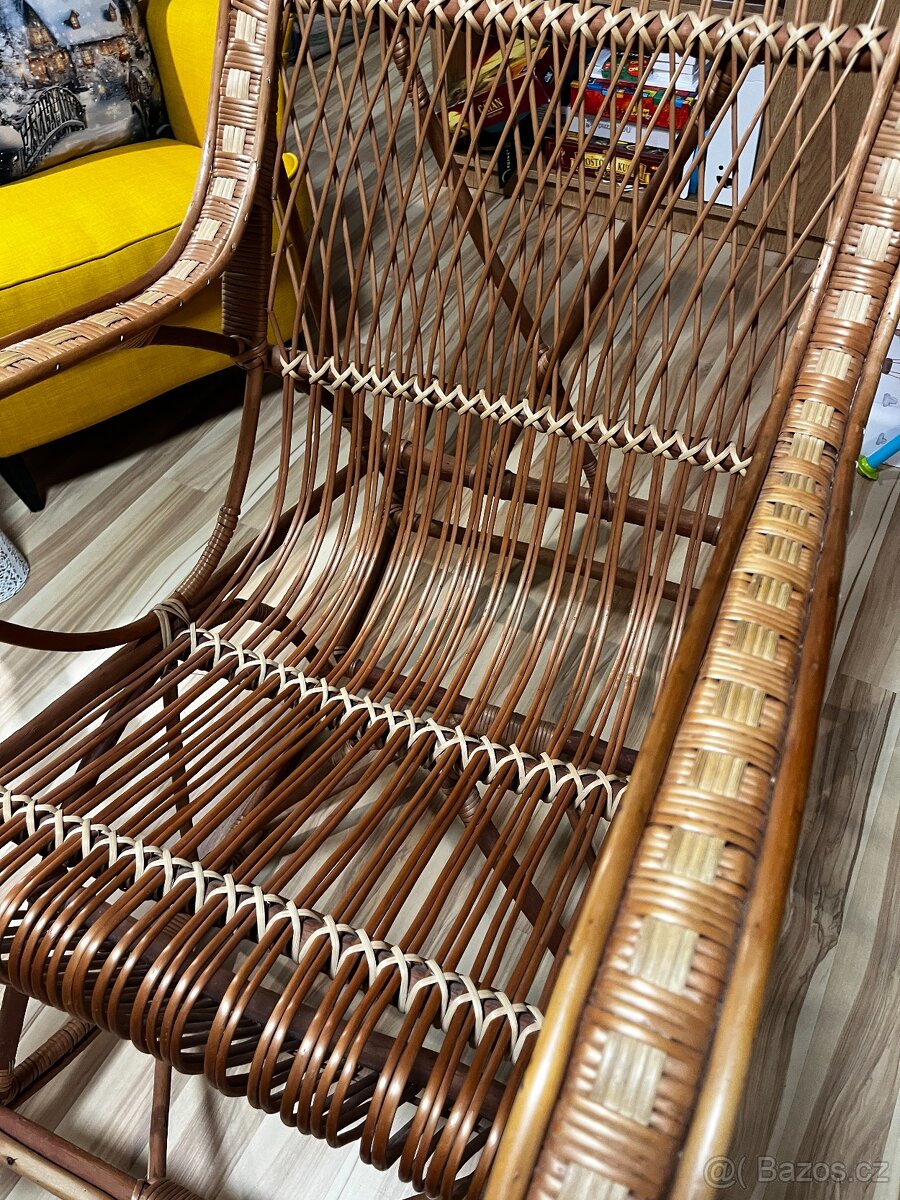 Ratanové houpací křeslo - 4