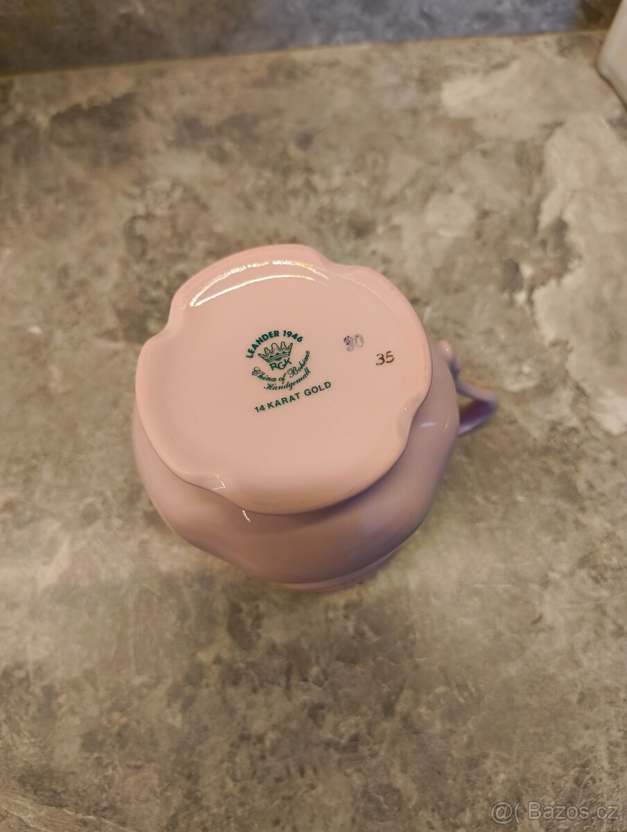 Růžový porcelán leander - 4