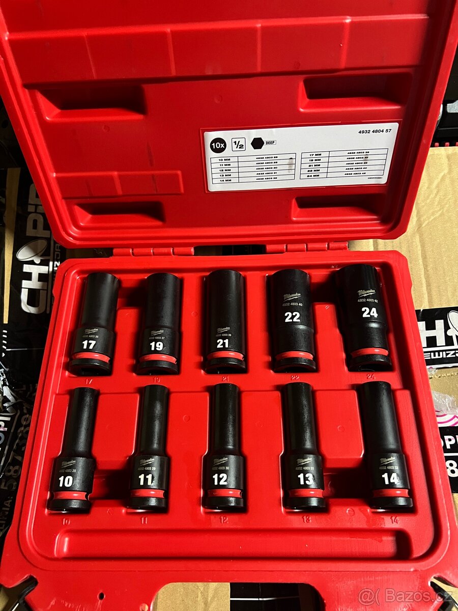 Milwaukee Průmyslové hlavice Shockwave 1/2" - 4