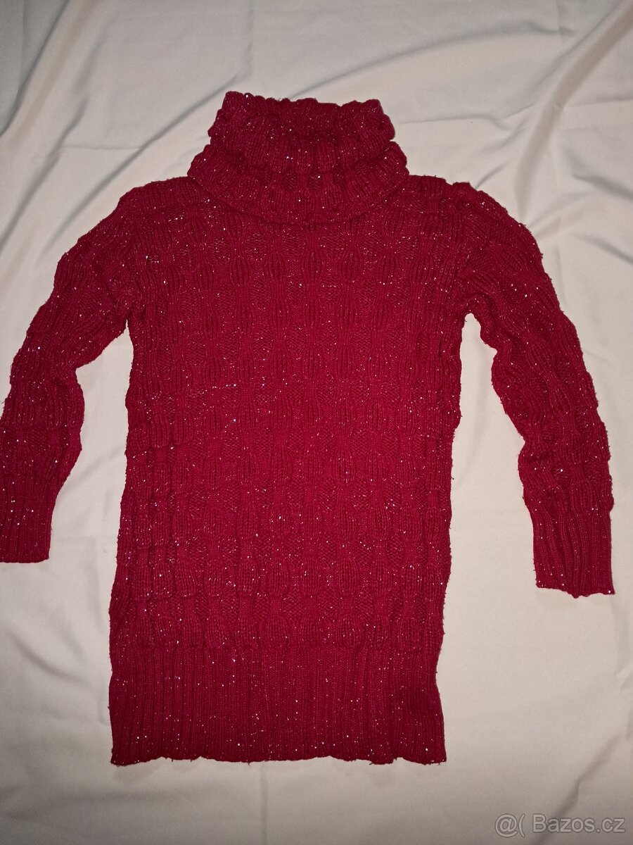 Krásný svetr delší H&M, vel. 36 - 4