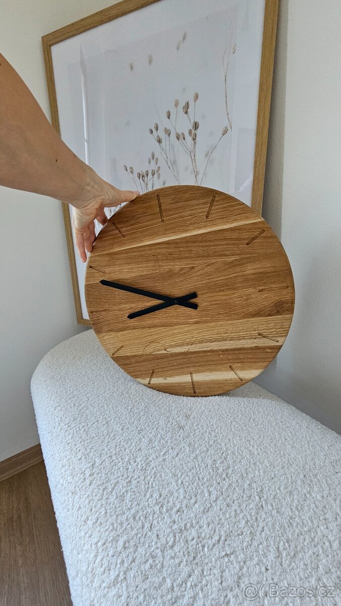 Dubové nástěnné hodiny - 4