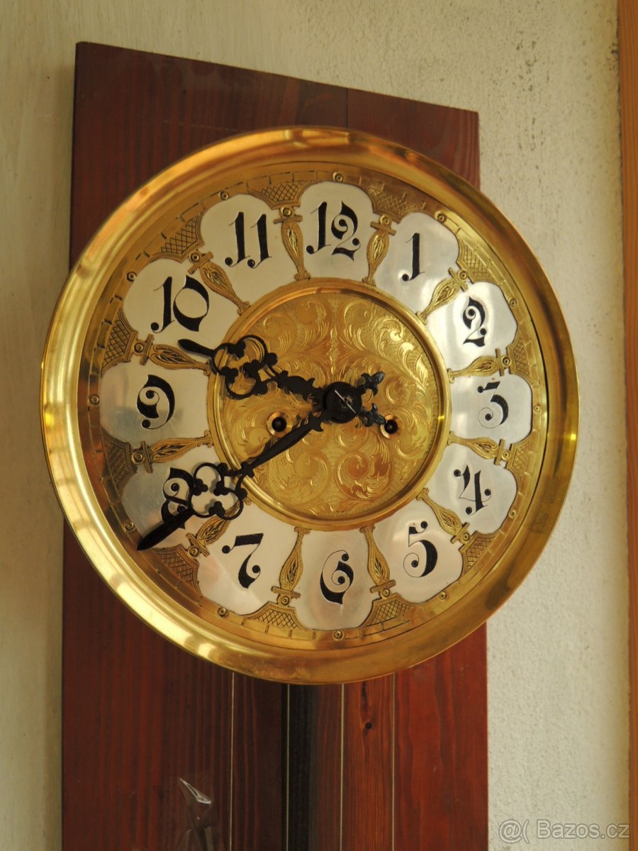 Ryté závažové podlahové (sloupové) hodiny - stroj - 4
