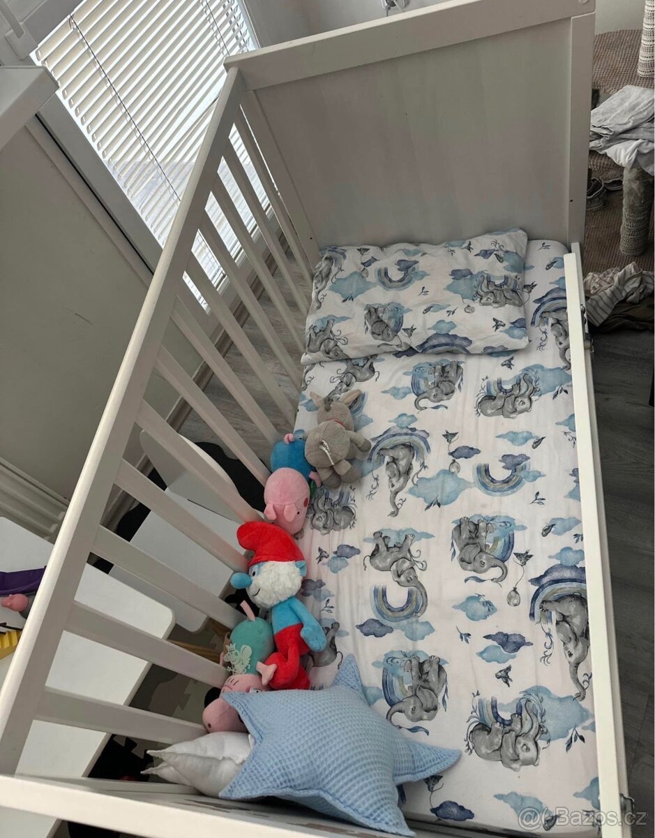 Dětská postýlka včetně zábrany - 4