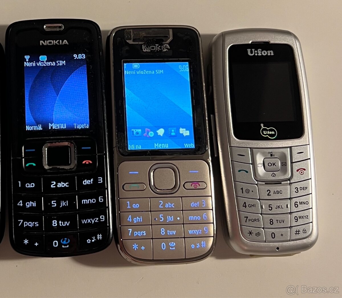 3x Mobily Telefony, pro sbiratele, Nokia, U:fon - 4