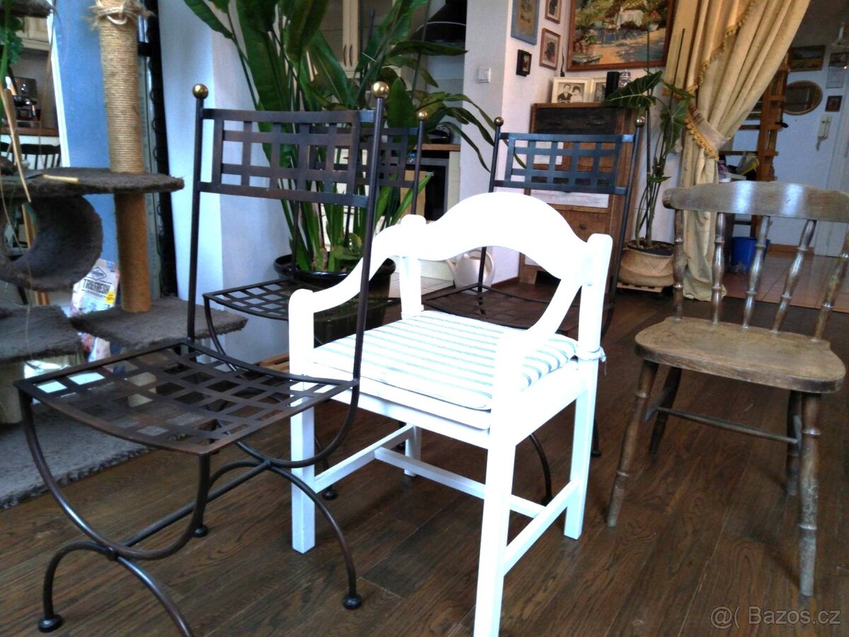 Kovové židle 3 ks - 4