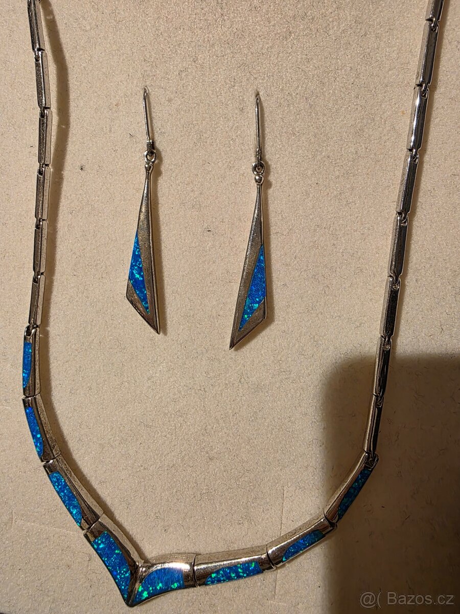 Stribrna souprava s opalem - 4