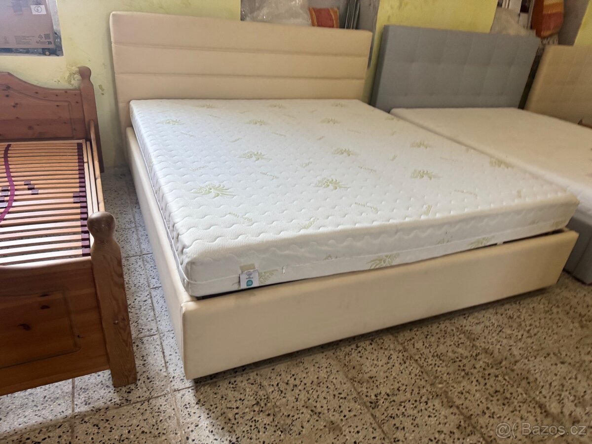 AKCE NOVÁ Kožená postel-letiště 180x200 komplet - 4