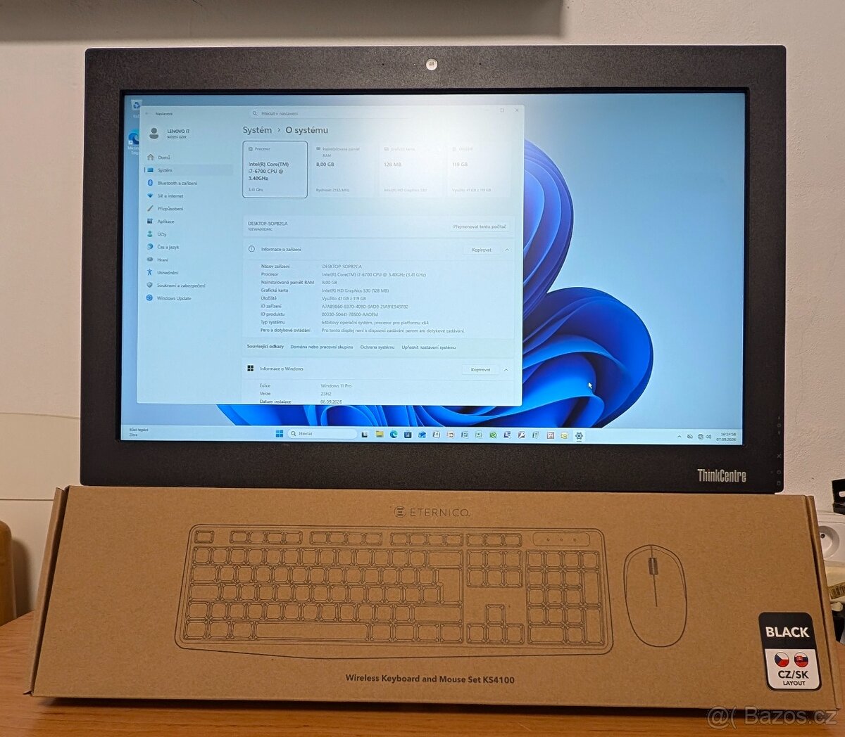 INTEL i7,Lenovo ThinkCentre M800z All In One PC,záruka - 4
