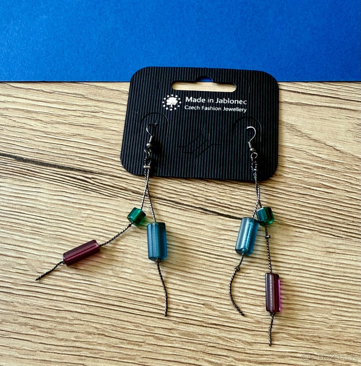 Krásné visací náušnice, bižu Jablonec nad Nisou. - 4