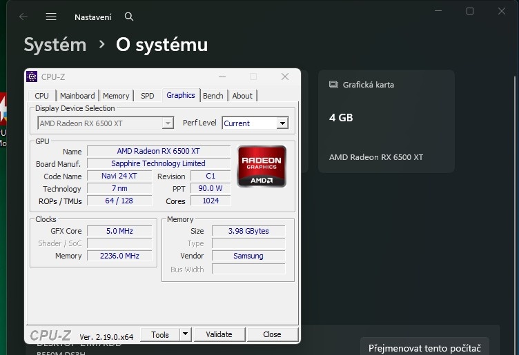 SAPPHIRE PULSE Radeon RX 6500 XT GAMING OC 4GB - 4