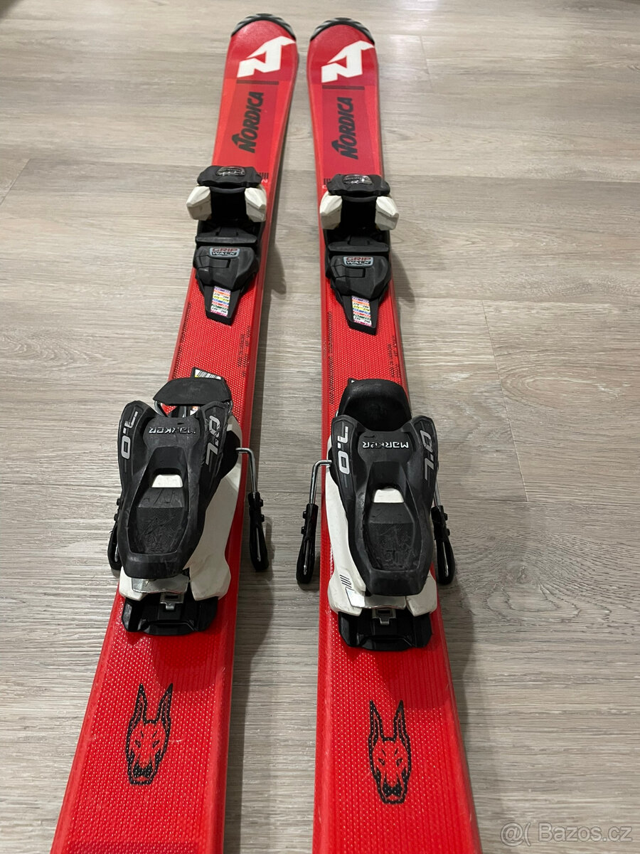 Lyže dětské Nordica Team Race 130 cm + hůlky - 4